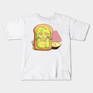 Toast with Avocado mask Kids T-Shirt